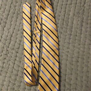 Classic Yellow and Black Striped Men's Tie